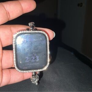 Apple Smartwatch with Silver Accents